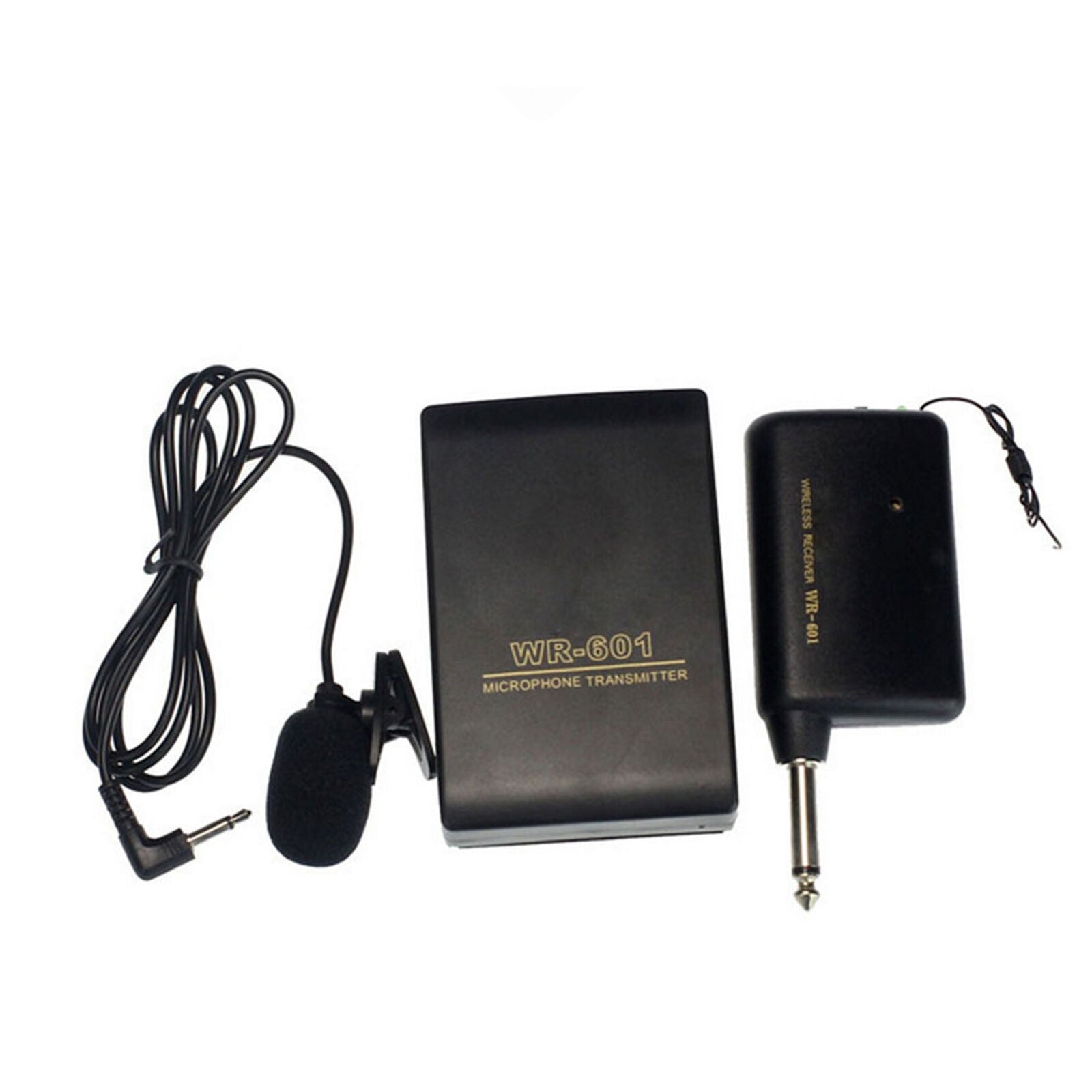 For Wireless Microphone Lavalier Lapel FM Transmitter Receiver Clip Mic System