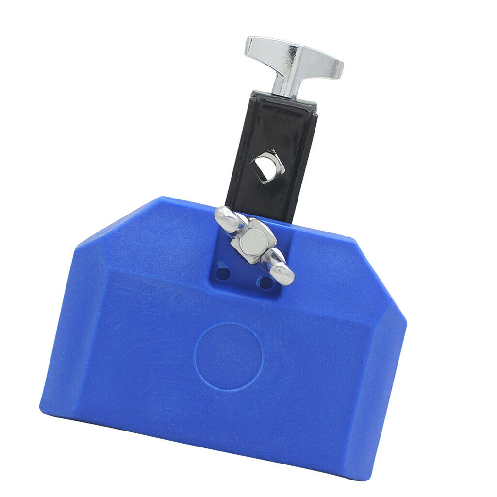 High Pitched Durable Plastic Cow Bell Percussion Instruments Accs Blue