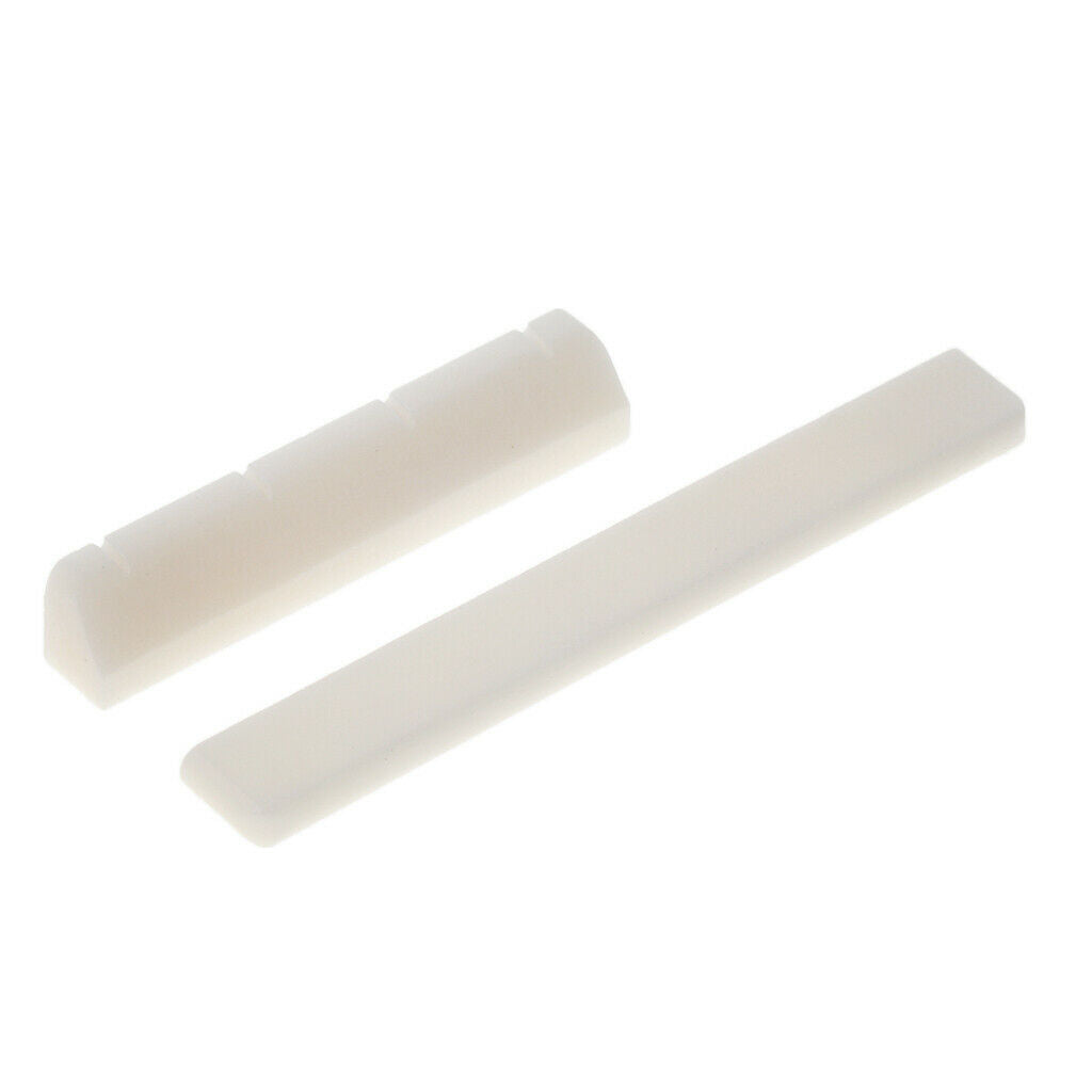 2 Set Ukulele Replacement String + Saddle Nut Hawaii 4 String Guitar Accessory