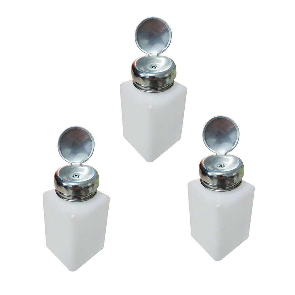 3x One-touch Makeup Remover Press Bottle Alcohol Acetone Liquid Dispenser