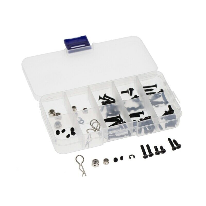 84Pcs Screws Box Set for 1/10 HSP 94123 Traxxas Tamiya HPI Kyosho Axial SCX10 R6