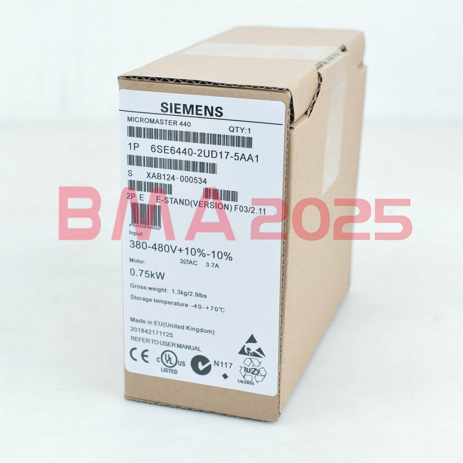 New 6SE6 440-2UD17-5AA1 6SE6440-2UD17-5AA1 1 year warranty DHL free Ship SM9T