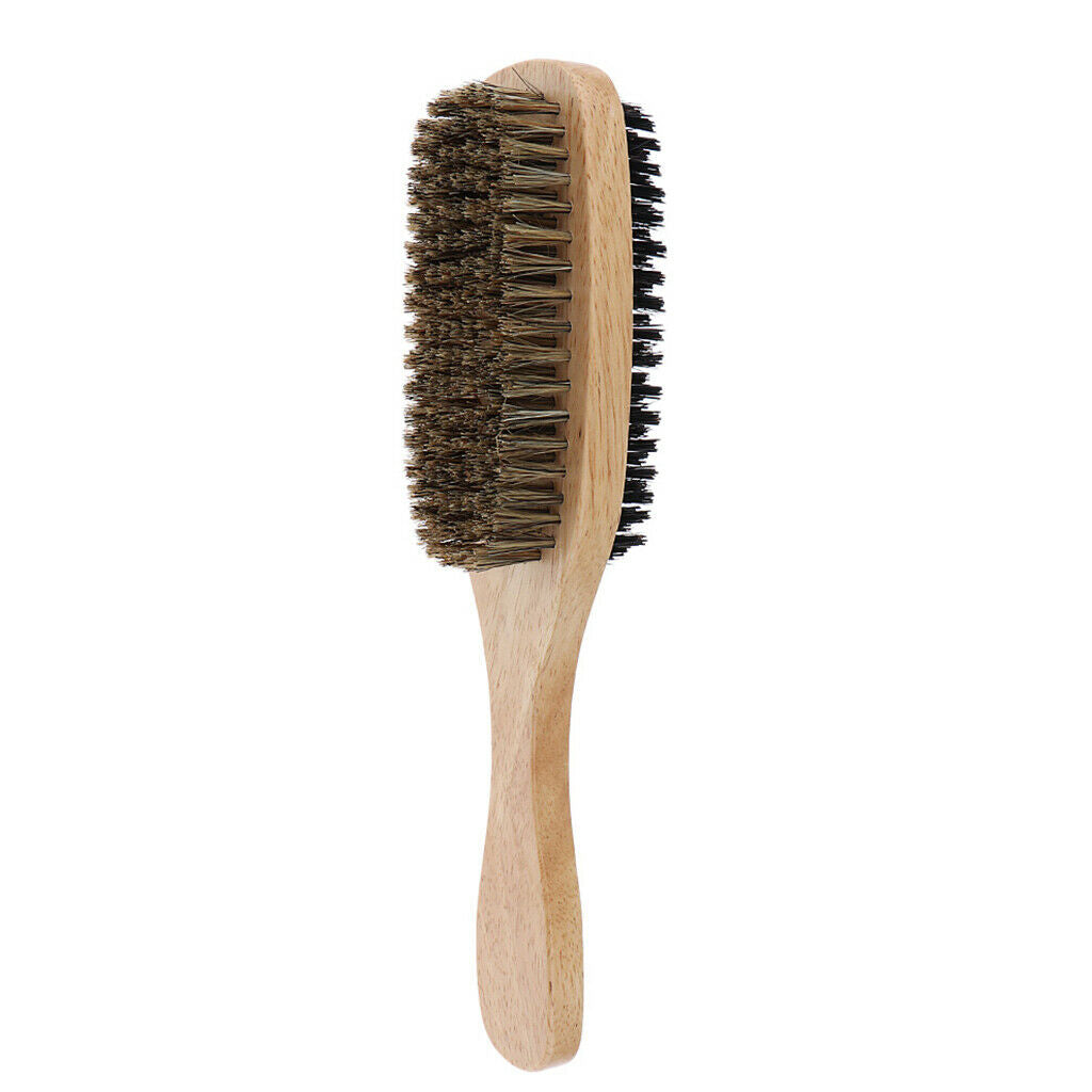 2x Double Sided Bristles Beard Mustache Detangling Shaping Smoothing Brush
