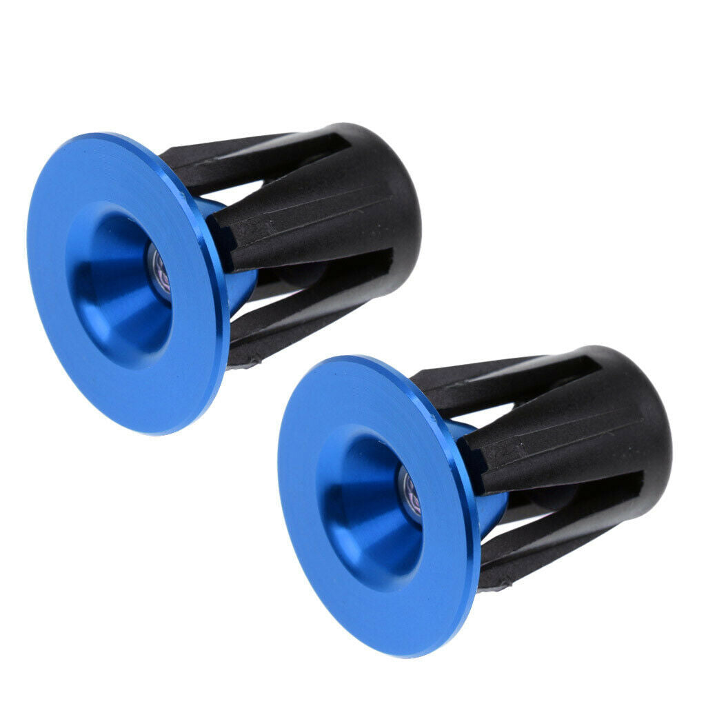 2 Pairs Handlebar End Plugs Caps Stoppers - Aluminum Alloy -MTB Bike Bicycle