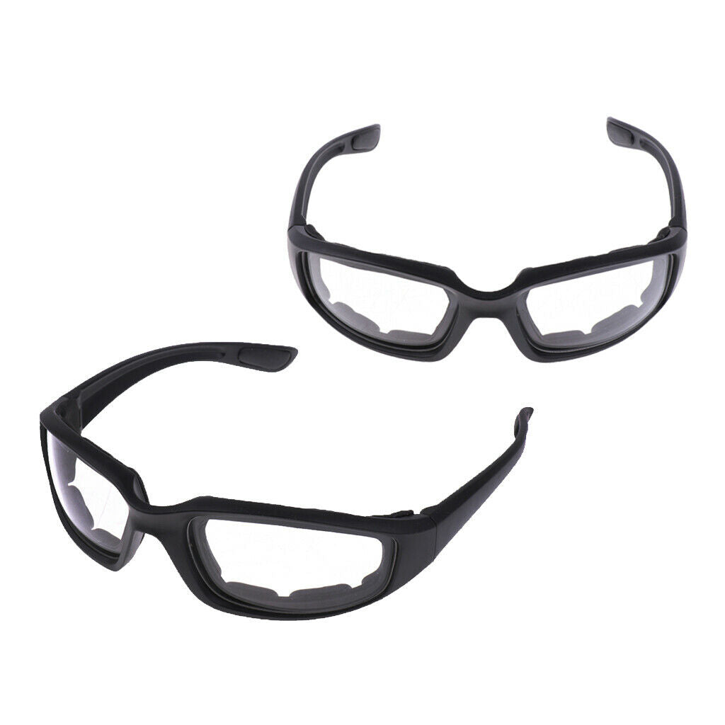 Wind Resistant 2x Pad Extreme Sports Sunglasses Motorcycle Riding Glasses