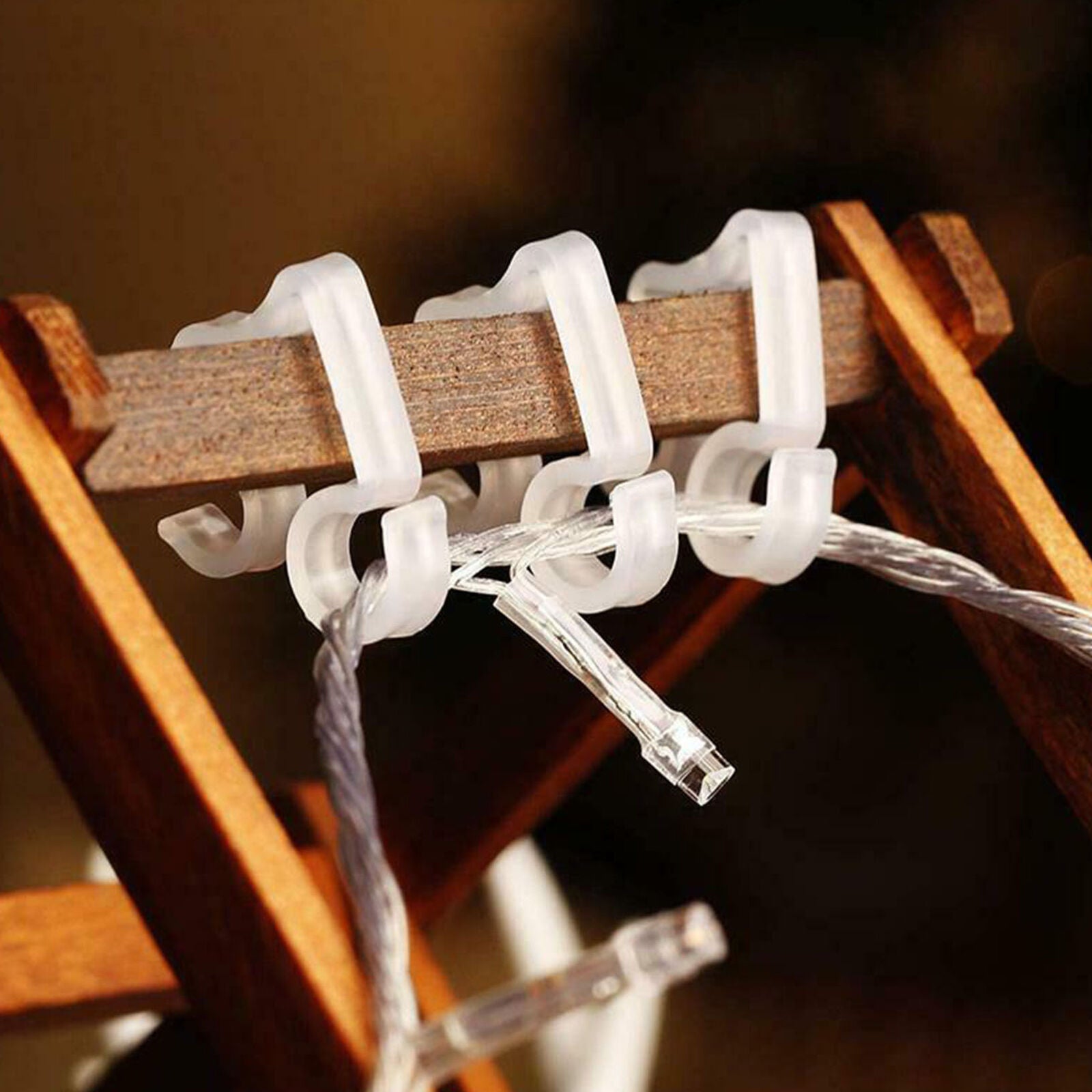 100x Gutter Hang Hooks Clips For Christmas Decor Outside String Lights Fairy New