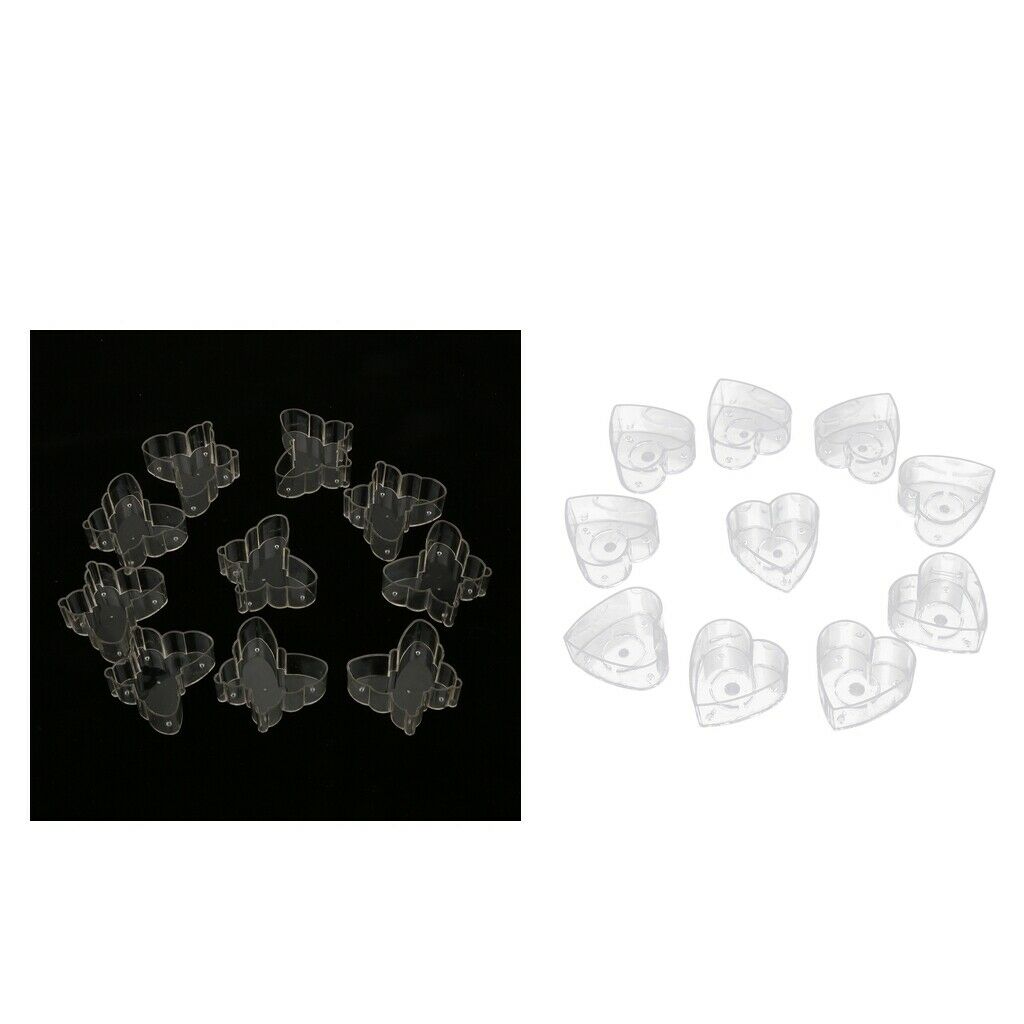 20pcs Transparent Butterfly Shape Tea Light Cups Wax Container Dating Decor