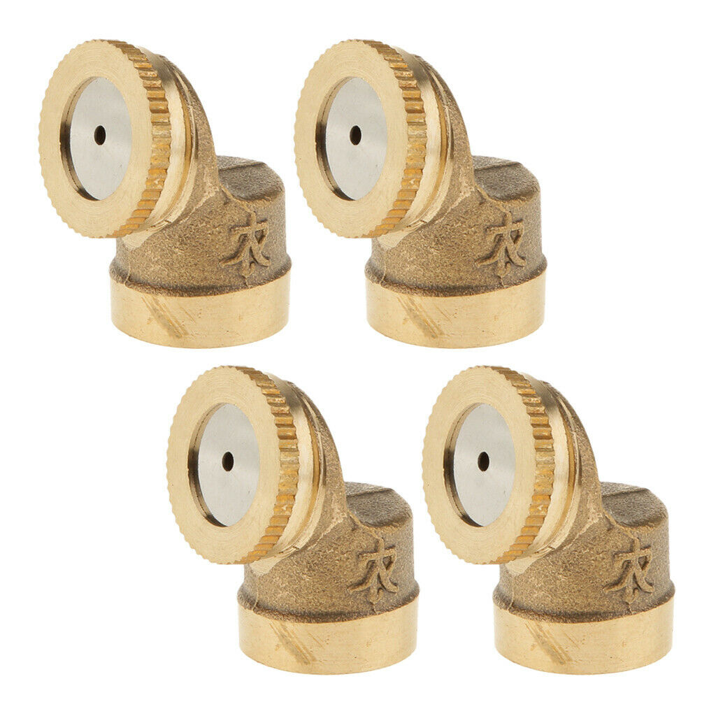 4x Gardening 1/2" DN15 Sprinkler Brass Spray 1-Head Nozzle Tool Park Tools