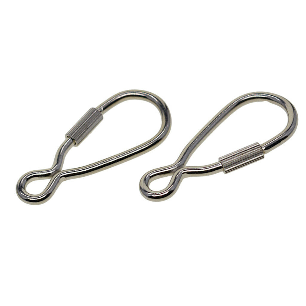 Prettyia 10Pcs Heavy Duty Steel Screw Lock Carabiner Hook Snap Clip
