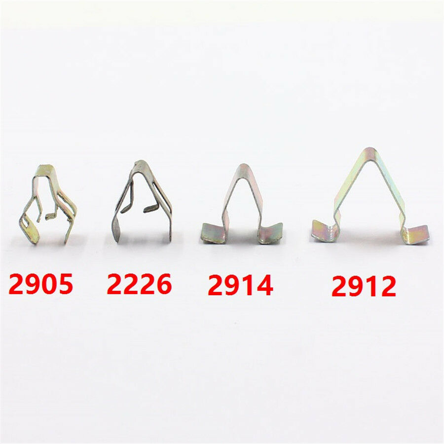 40Pcs Car Radio Dashboard DVD Metal U Cord Lock Retaining Clips Auto Fasteners