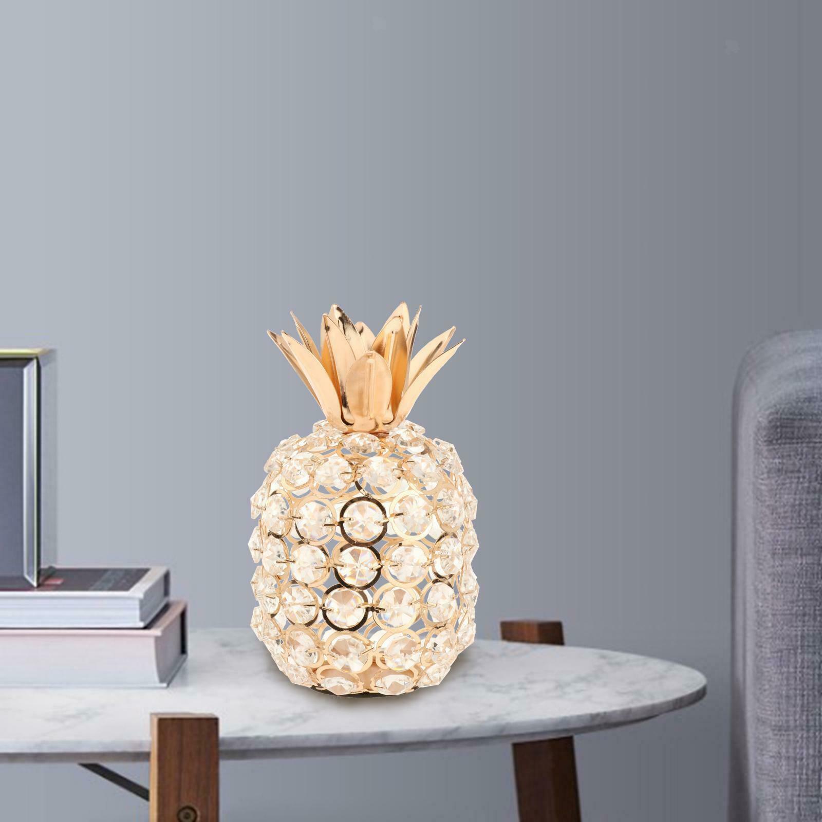 Crystal Studded Pineapple Ornament Handmade Tabletop Showpiece Home Decor