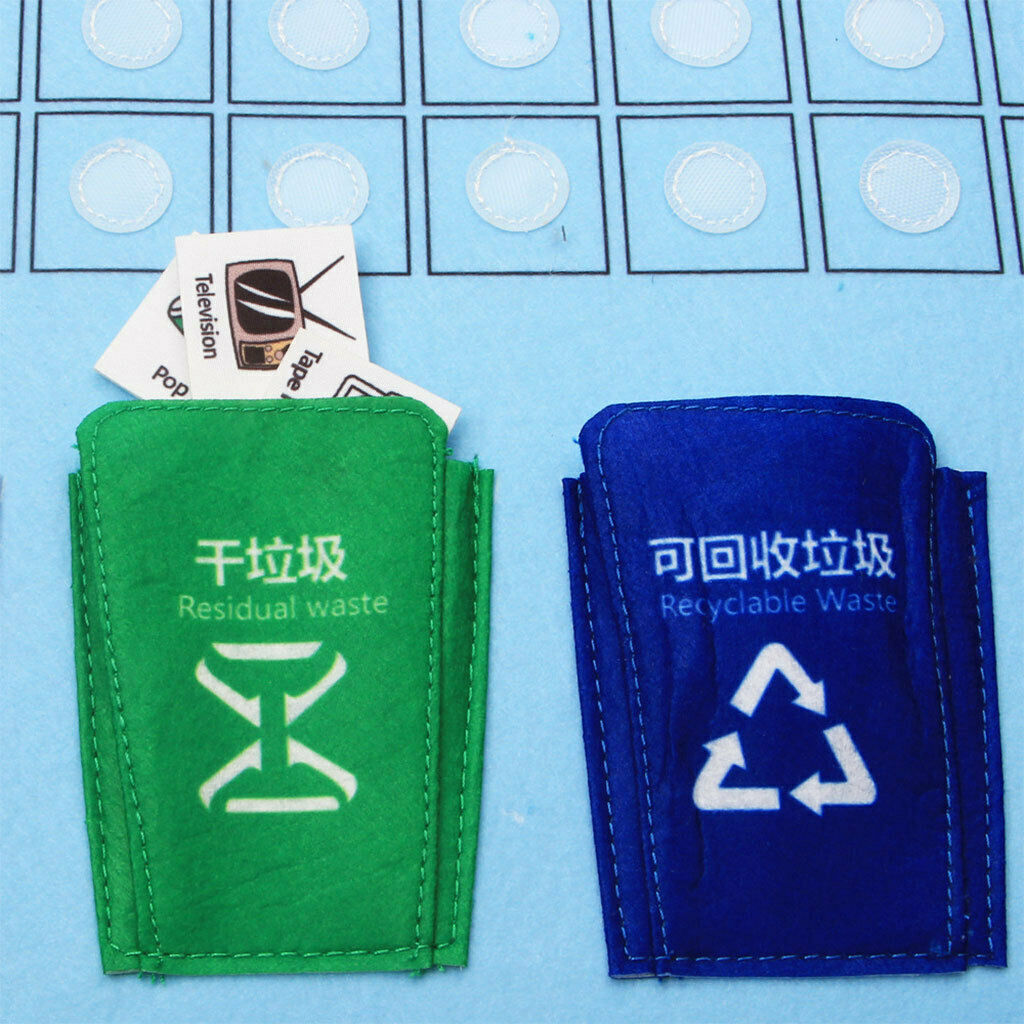 Baby Travel Felt Cloth Garbage Sorting Montessori Busy Board Car Toys Gift