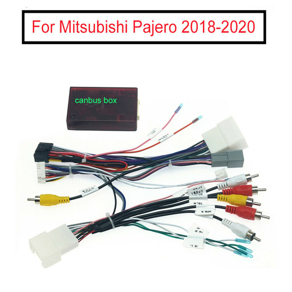 For 2018-2020 Mitsubishi Pajero 16Pin Audio Wiring Harness w/ Canbus Box Adapter