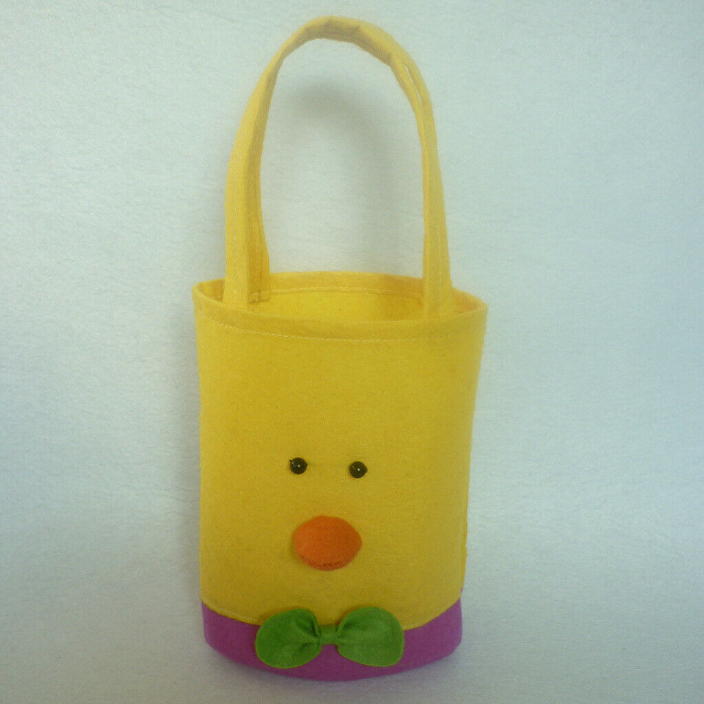 Cute Yellow Chick Chicken Fabric Tote Bag Easter Gift Candy Egg Bags