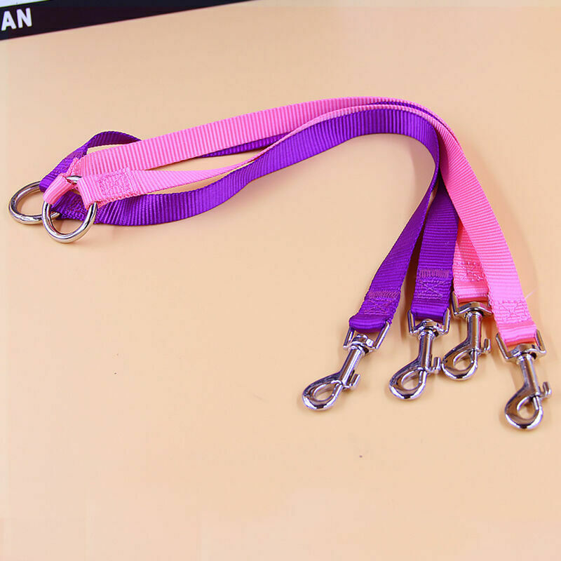 Double Ended Dog Lead For 2 Dogs 2 Way Coupler Leash Reflect T1Y5 Walking J6H3