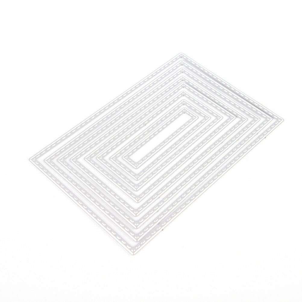 8X Rectangle Metal DIY Cut Die Stencil Scrapbook Album Paper Card Emboss CrE DD