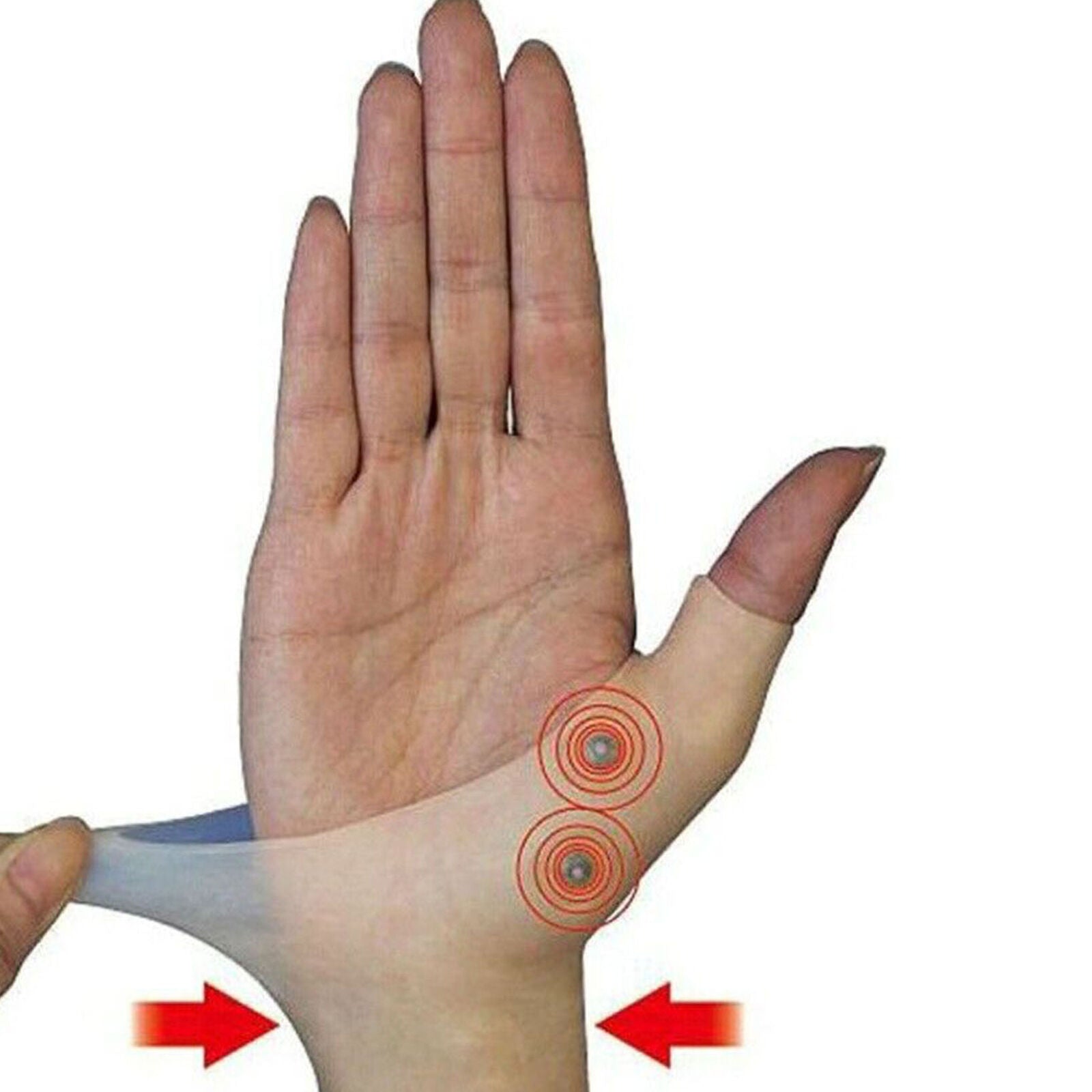 Gel Filled Thumb Hand Wrist Support Arthritis Compression Magnetic 2Pcs Gloves