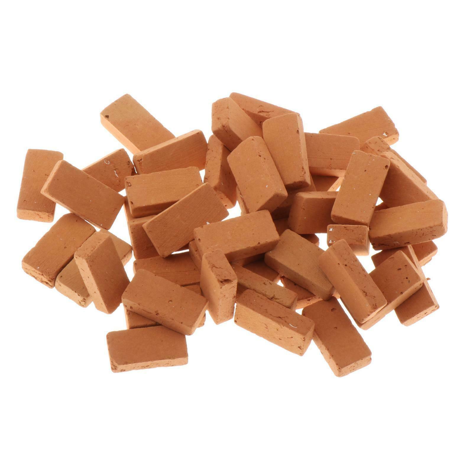 50x Realistic 1:16 Scale Clay Brick Building Armor Scenery Decoration Accs