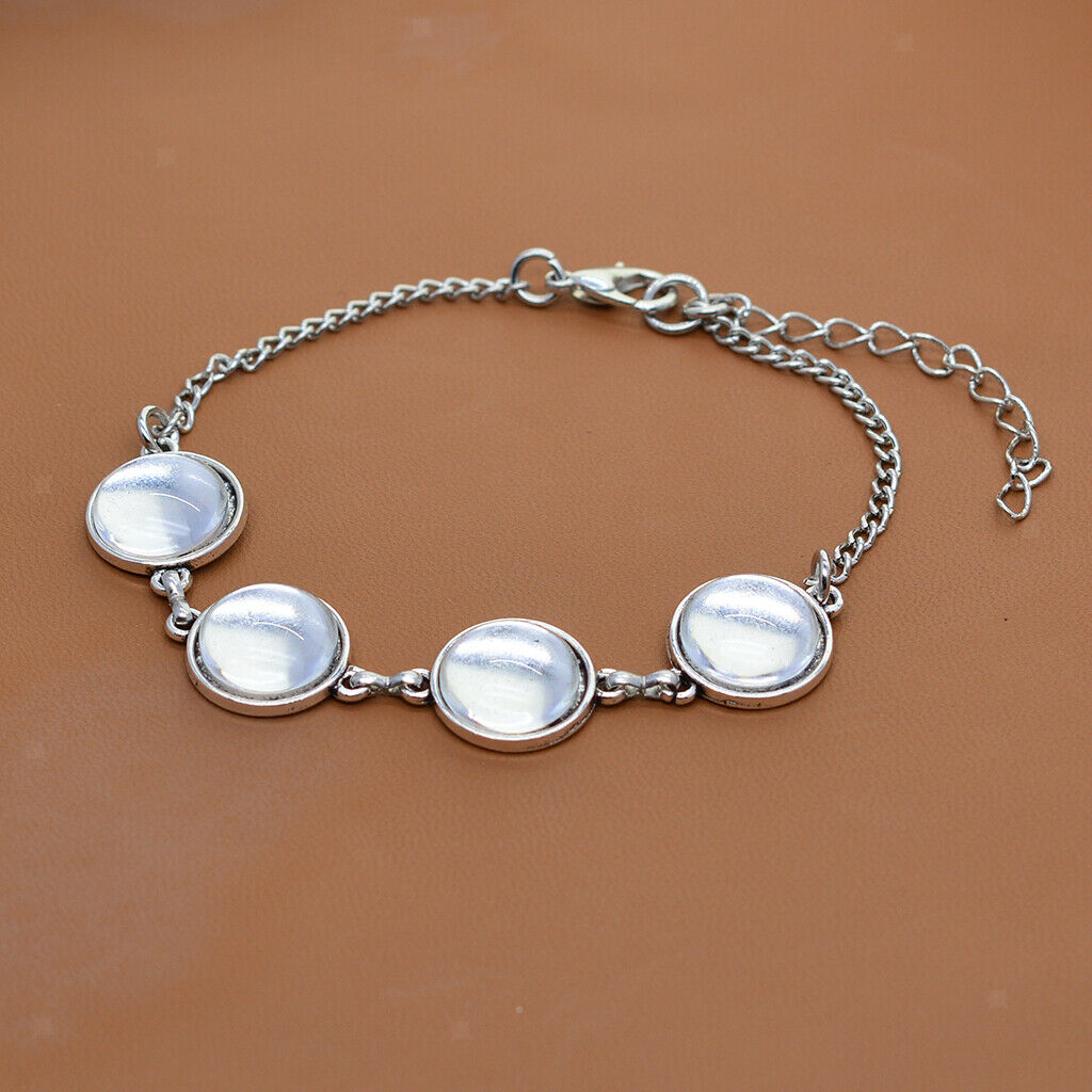 50pcs Blank Cabochon Pendants Setting Base DIY Bracelets Findings Accessory