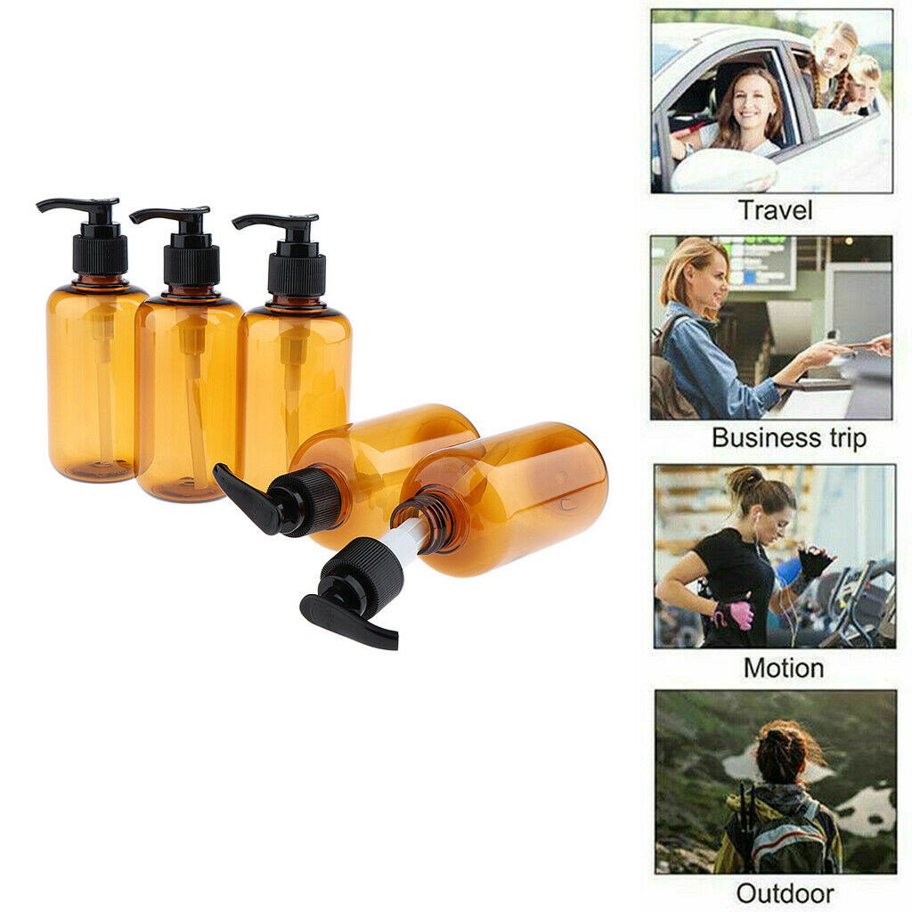 Lots 10 Empty Plastic Pump Bottles for Shampoo