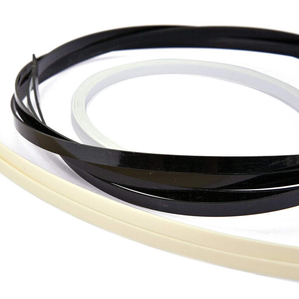 2X 3 Pieces ABS Plastic Guitar Bass Ukulele Mandolin Binding Purfling Strips