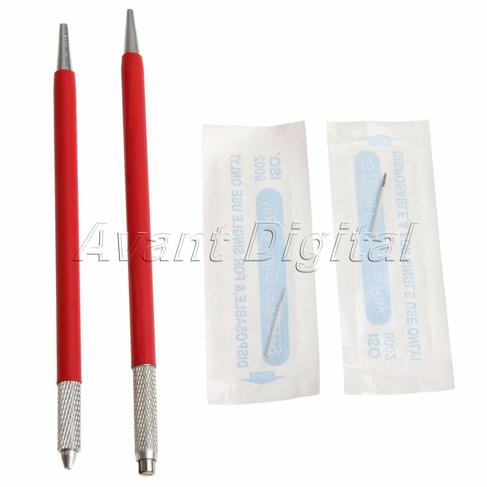 Kits Red cross And  straight  Fog microblading pen 3R fog 5R fog eyebrow needle