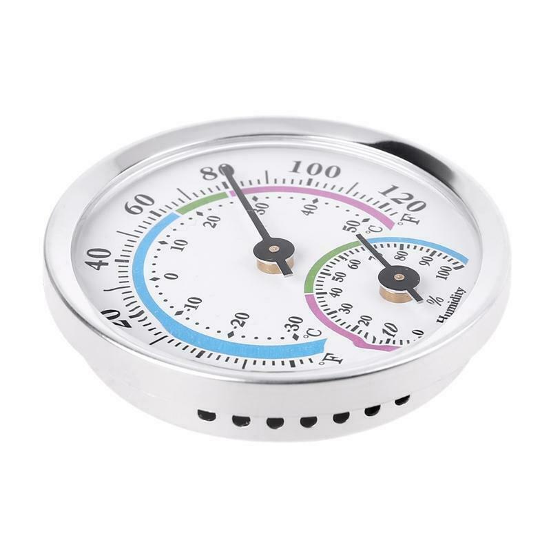 Analog Hygrometer Thermometer for Indoor Office Home Room Outdoor Green 2 in 1
