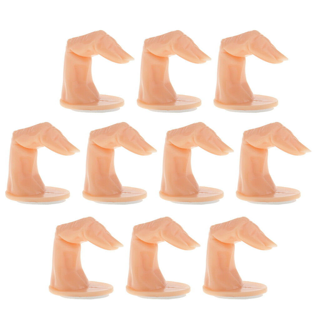 Lot of 10pcs Professional Nail Practice Hand Finger Plastic