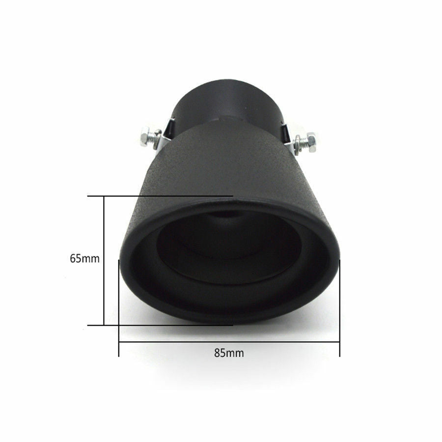 Universal 63mm Car SUV Exhaust Pipe Tip Tail Muffler 304 Stainless Steel Styling