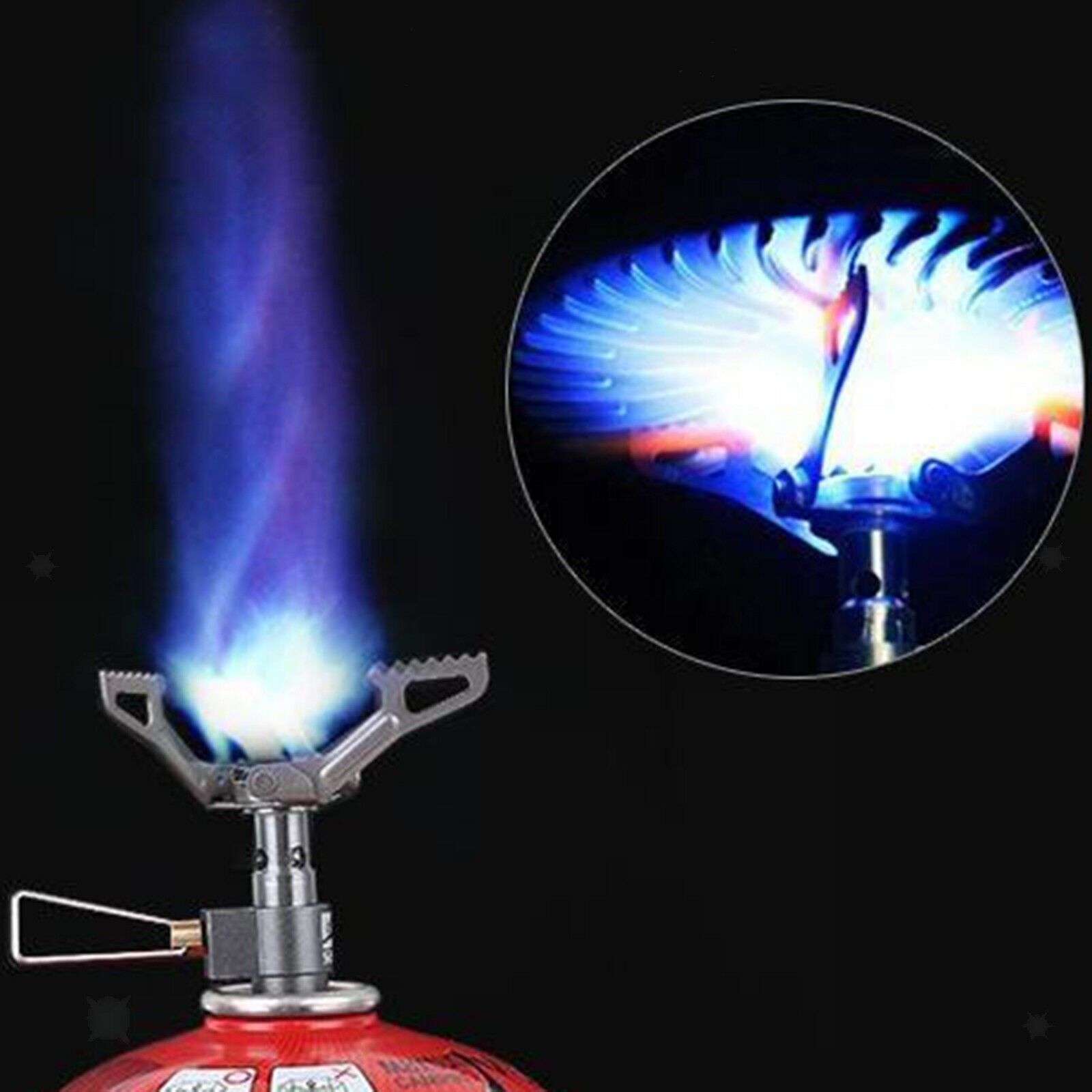 Mini Gas  Burner Ultralight Camping Hiking Folding Propane Canister