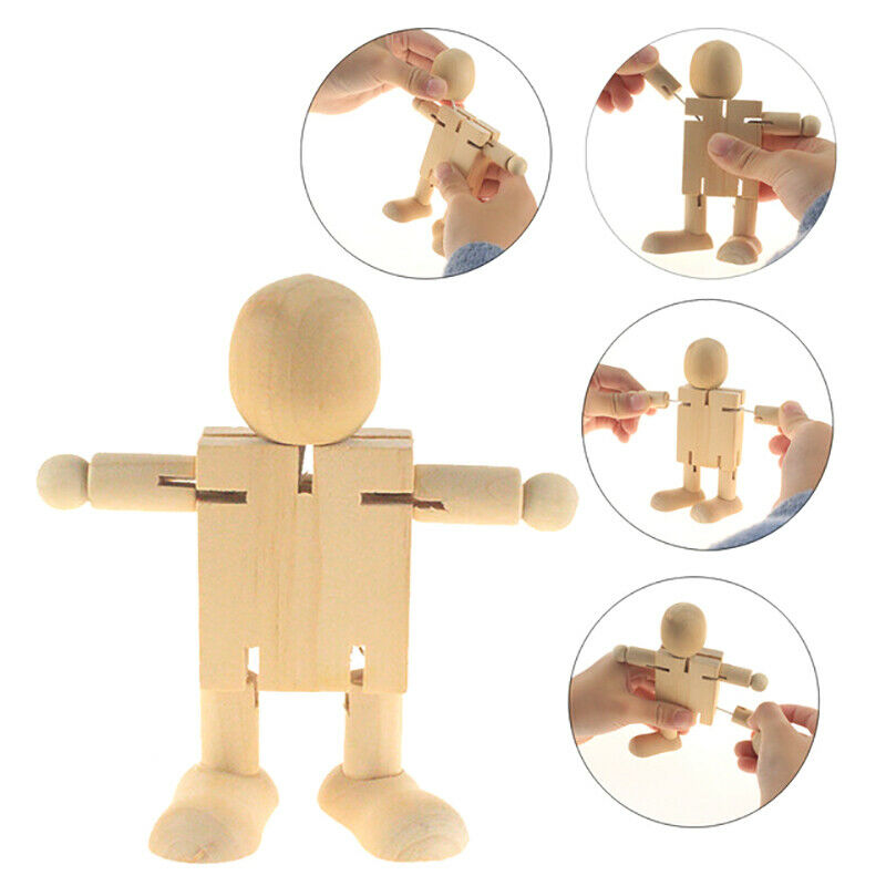 DIY Graffiti Puppet Deformation Activity Wooden Robot Children's Educatio.l8