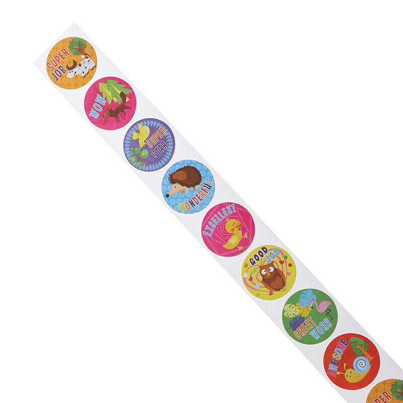 500pcs/roll cute cartoon animals stickers teacher encouragement reward st.l8