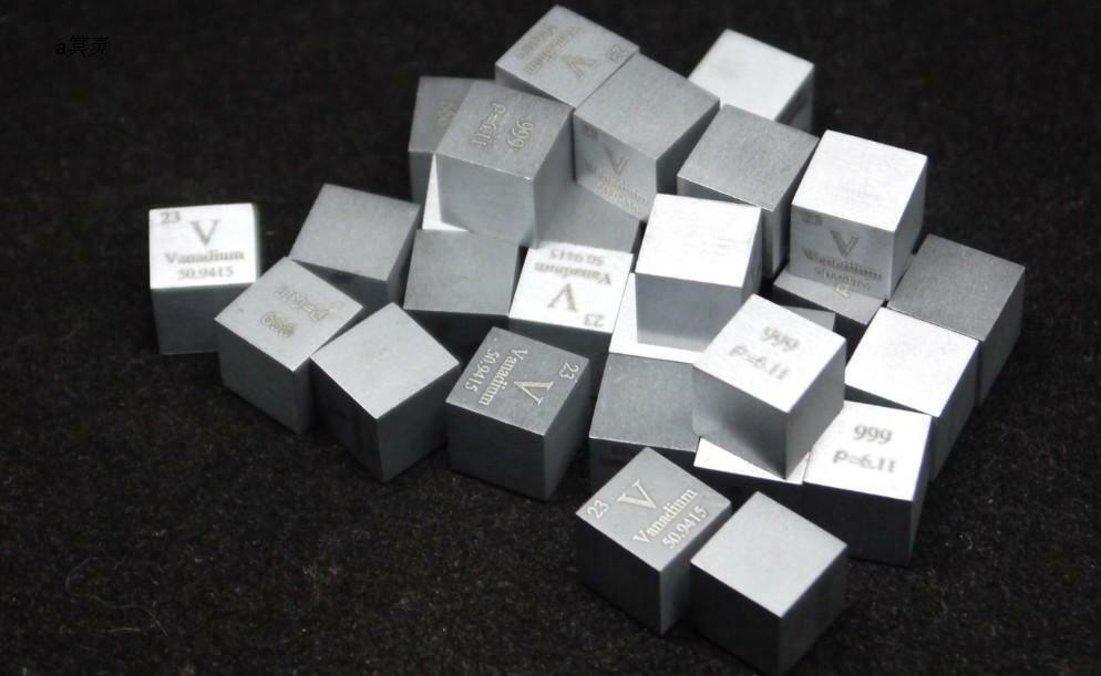 99.9% High Purity Vanadium Metal V Carved Element Periodic Table 10mm Cub