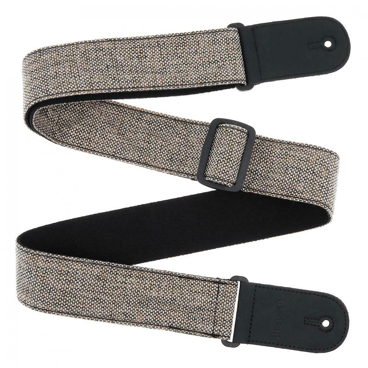 Guitar Strap PU Leather Head Cotton&Linen Double Fabric with Plectrum Pocket