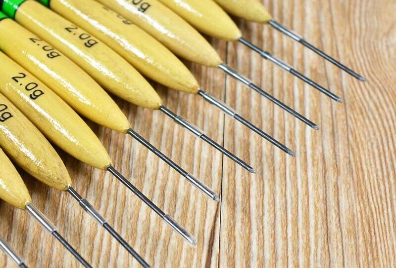 10Pcs 2g Fishing Floats Bobbers Paulownia Wood Durable Fishing Tackle Tools