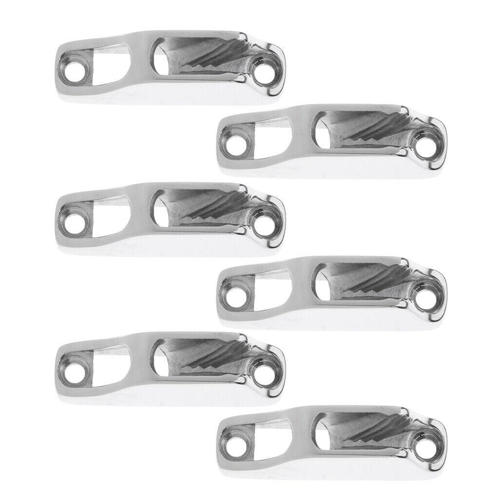 6x Sailing Rigging Stainless Steel Clam/Jam Fairlead Cleat For Line 3mm/6mm