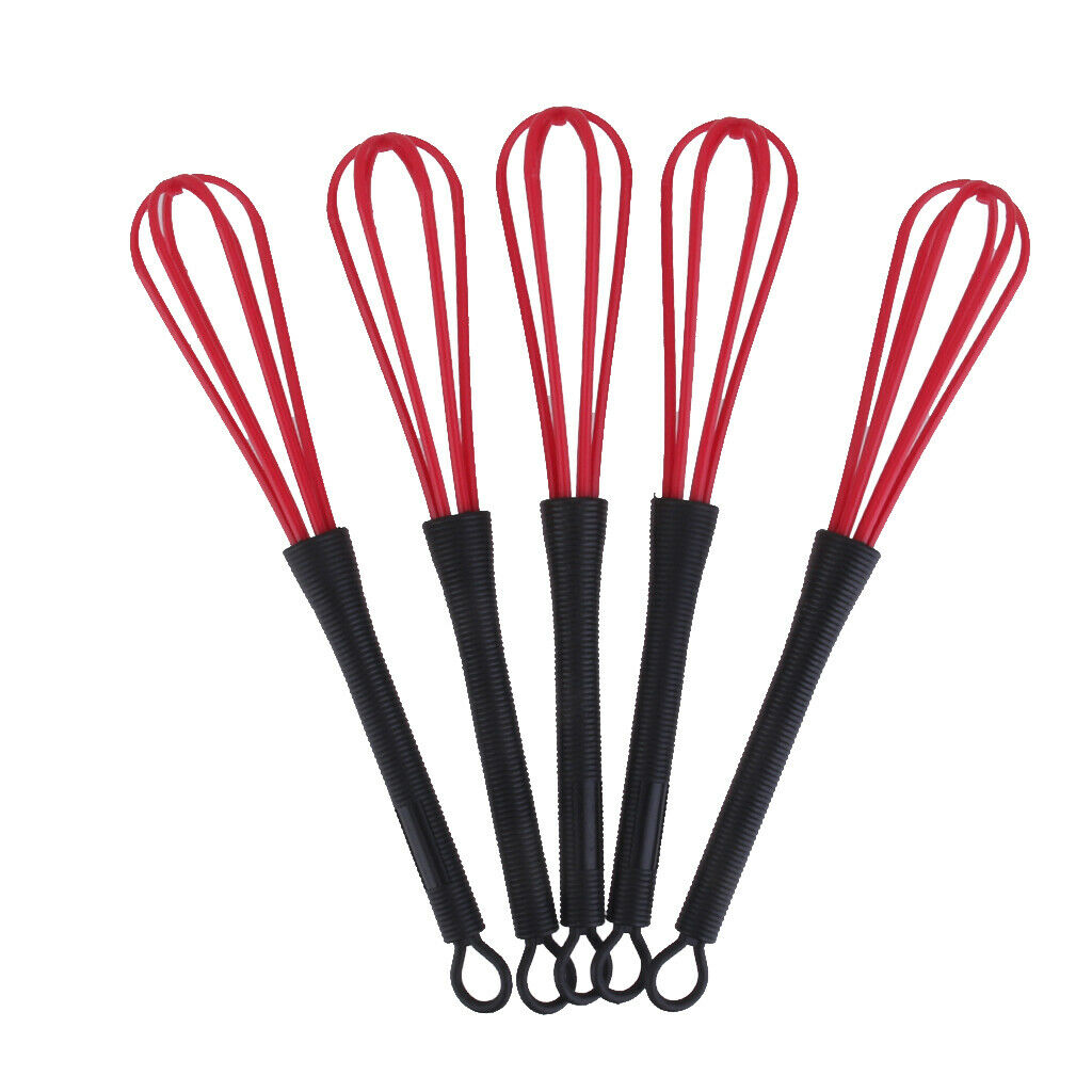 Batch Of 5 Whip Hair Dye Mixer Shaker For Hairdresser - Red