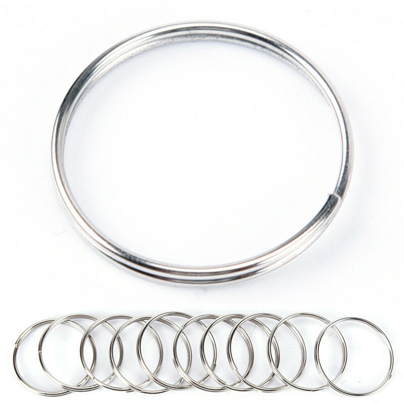 10pcs Steel Keyring Split Key Rings Nickel Hoop Ring Nickel Plated Steel L.l8