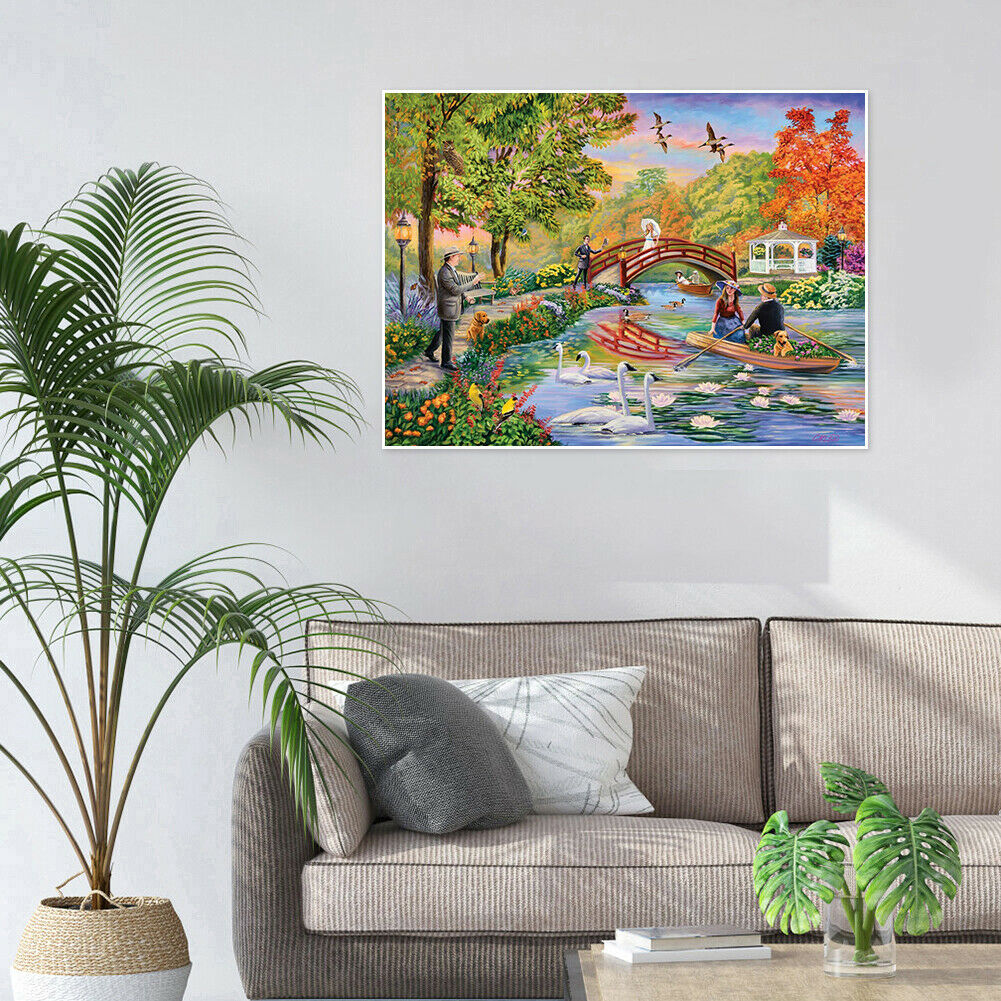 5D DIY Easeful Garden Diamond Painting Full Drill Cross Stitch Embroidery @