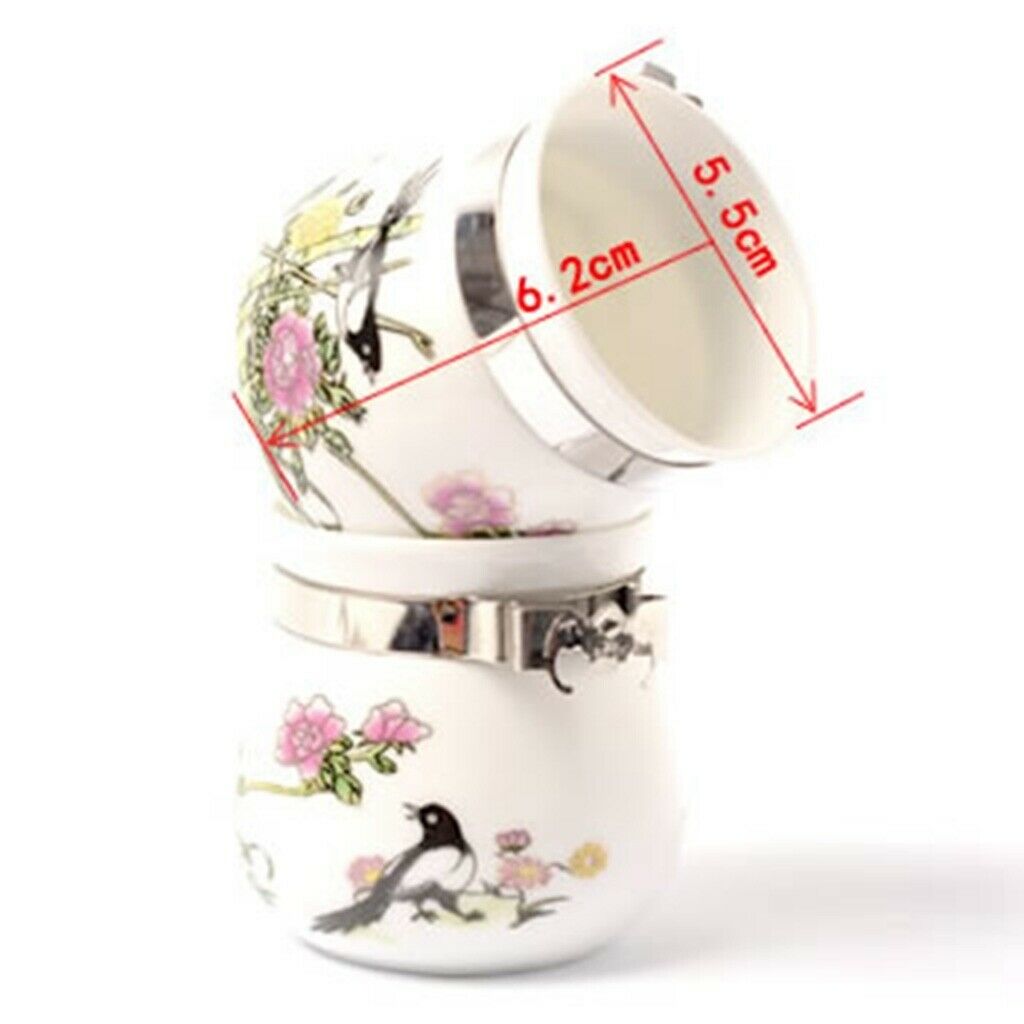 2 x Bird Feeding Cups, Ceramic Food Water Bowls Dish Feeder for Cockatiel Conure