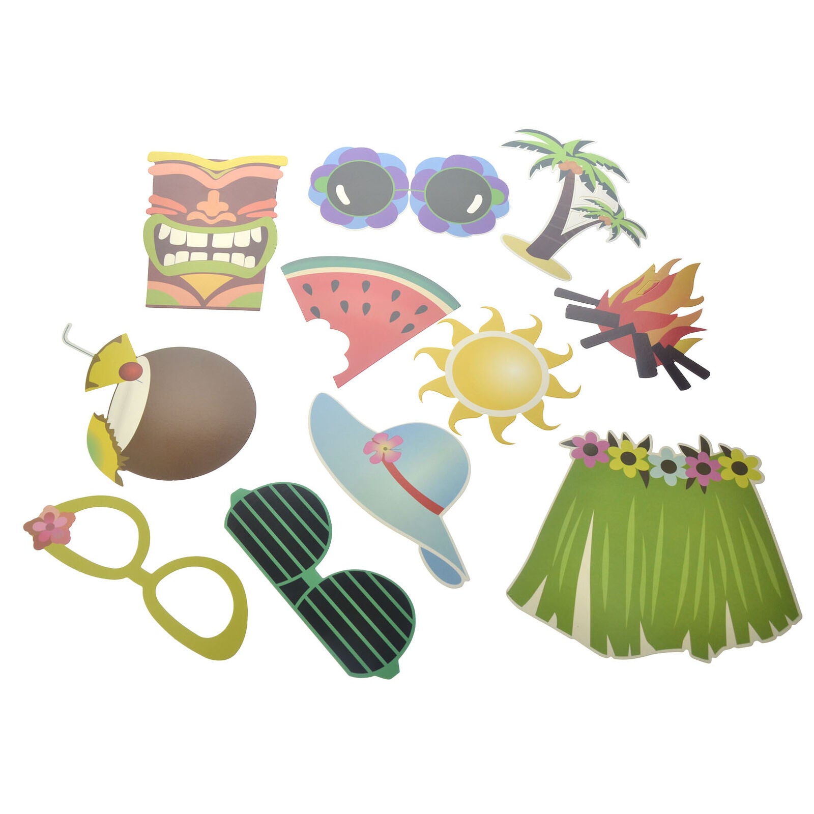32pcs Hawaiian Photo booth Props for Summer Pool Beach Party Decoration Supplies