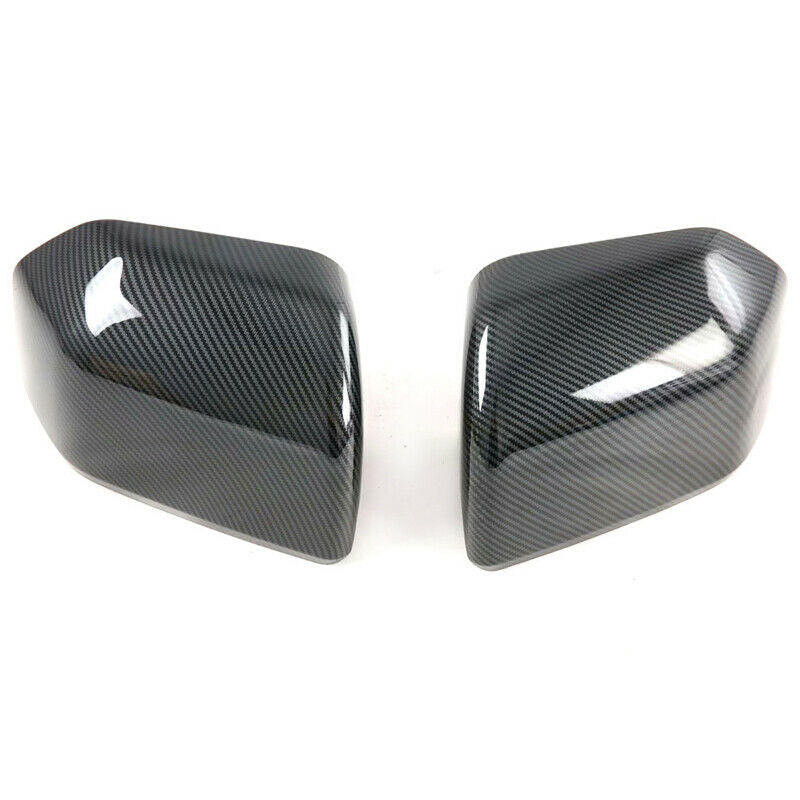 Carbon Fiber Style Car Mirror Cover Frame For Ford F-150 Ranger Raptor 2015-19