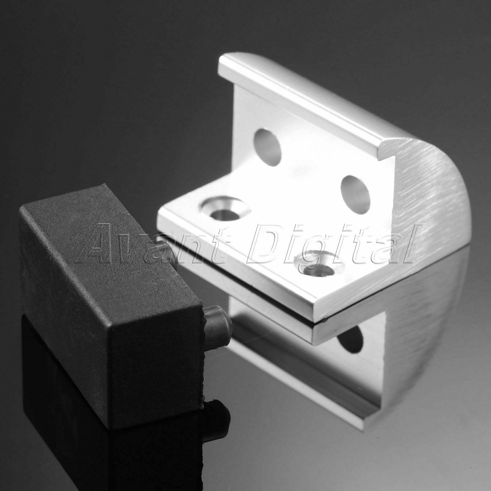 Furniture Hardware Door Stop Alloy Rubber Toilet Room Hidden Doorstop Holder 1X