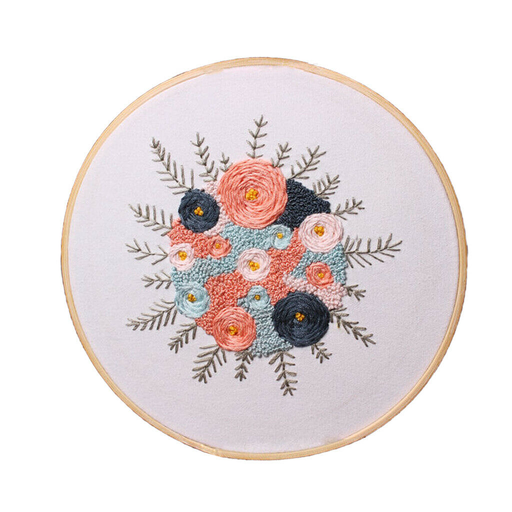 Creative Embroidery Starter Kit Cross Stitch Flower Pattern Spring-Flower_2