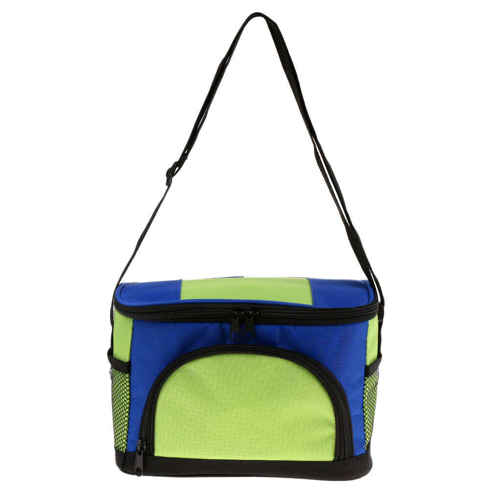 Insulated Lunch Box Cooler Bag Tote with Shoulder Strap Picnic green