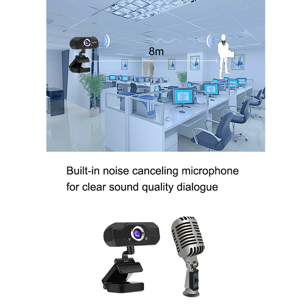 720P HD Webcam Web Camera Cam w/Mic Video Recorder PC Laptop Broadcast