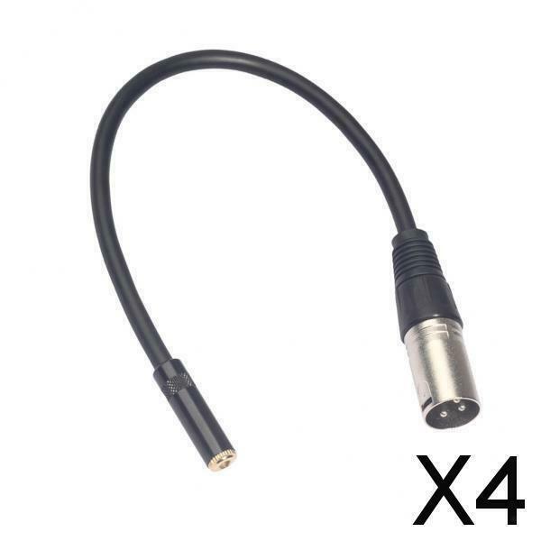 4X RCA/XLR Female to XLR Male XLR Headphone Cable Adapter Audio Line 30cm A