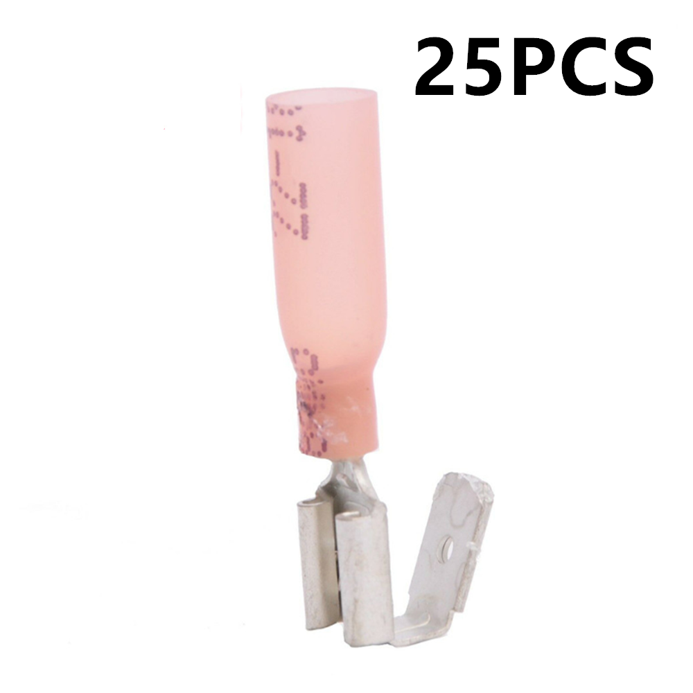 25PCS Male/Female Piggyback Heat Shrink Quick Disconnect Terminals 22-18AWG