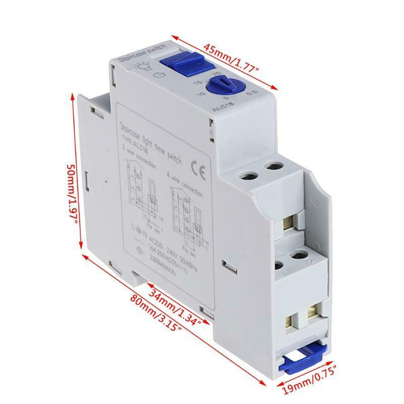 Durable 16A DIN Rail Staircase Electronic Relay Switch Corridor AF