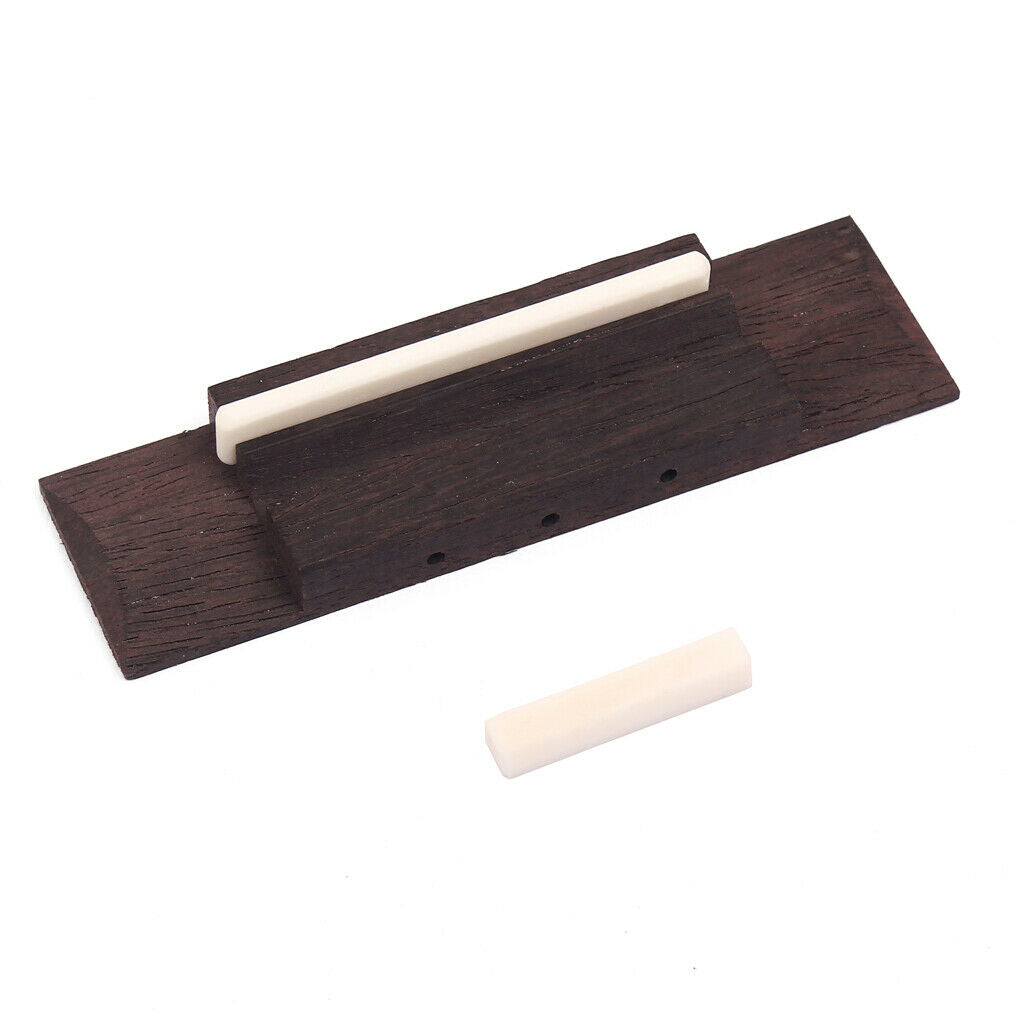 3 String Guitar Rosewood Bridge&Bone Saddle Nut for Guitar Lover Music Gift